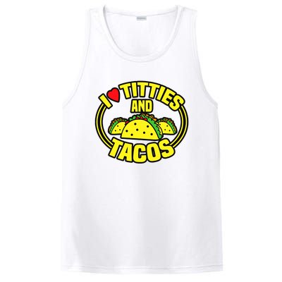 Funny I Love Titties And Tacos PosiCharge Competitor Tank