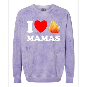 Funny I Love Hot Mamas Meaningful Gift Colorblast Crewneck Sweatshirt