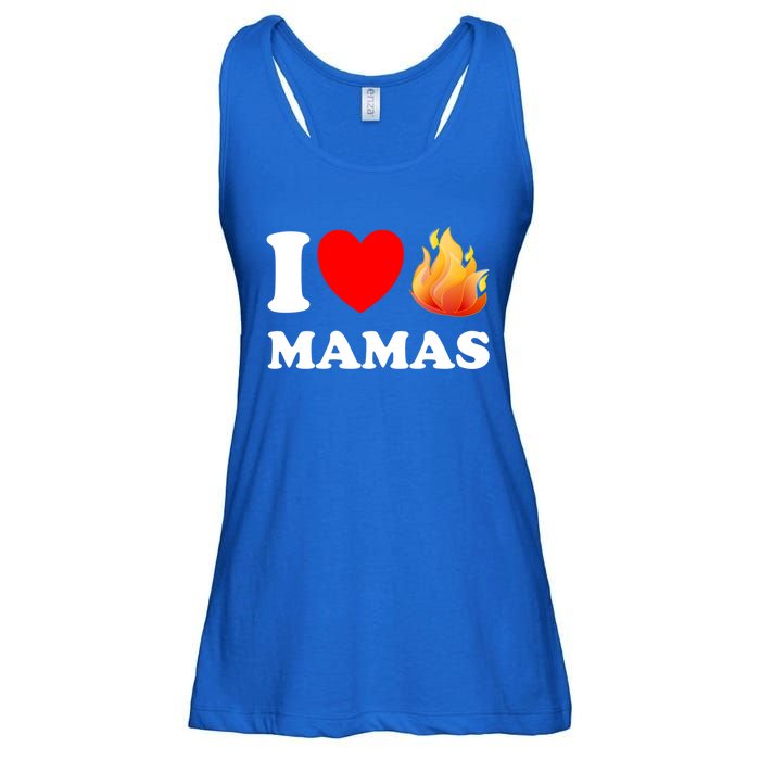 Funny I Love Hot Mamas Meaningful Gift Ladies Essential Flowy Tank