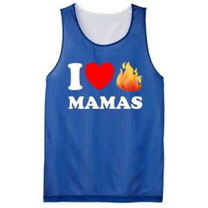 Funny I Love Hot Mamas Meaningful Gift Mesh Reversible Basketball Jersey Tank