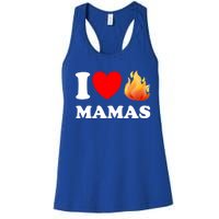 Funny I Love Hot Mamas Meaningful Gift Women's Racerback Tank