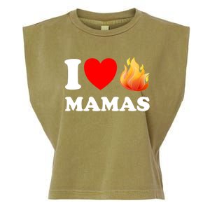 Funny I Love Hot Mamas Meaningful Gift Garment-Dyed Women's Muscle Tee