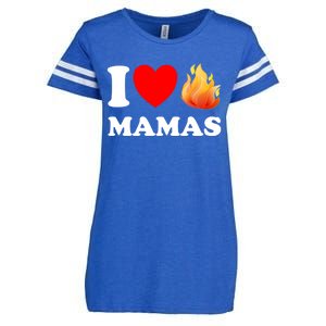 Funny I Love Hot Mamas Meaningful Gift Enza Ladies Jersey Football T-Shirt