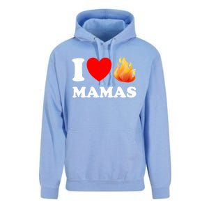 Funny I Love Hot Mamas Meaningful Gift Unisex Surf Hoodie