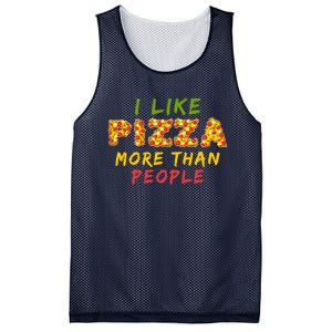 Funny I Like Pizza More Than People Pizza Lover Mesh Reversible Basketball Jersey Tank