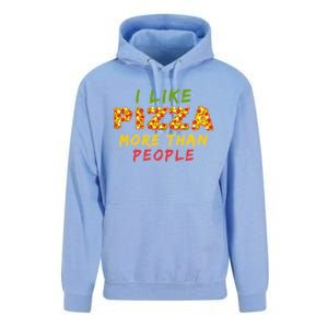 Funny I Like Pizza More Than People Pizza Lover Unisex Surf Hoodie