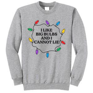 Funny I Like Big Bulbs And I Cannot Lie Christmas Meaningful Gift Tall Sweatshirt