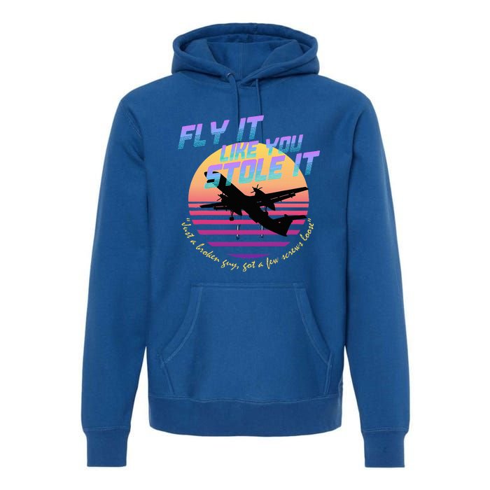 Fly It Like You Stole It Sky King Vaporwave Aesthetic Premium Hoodie