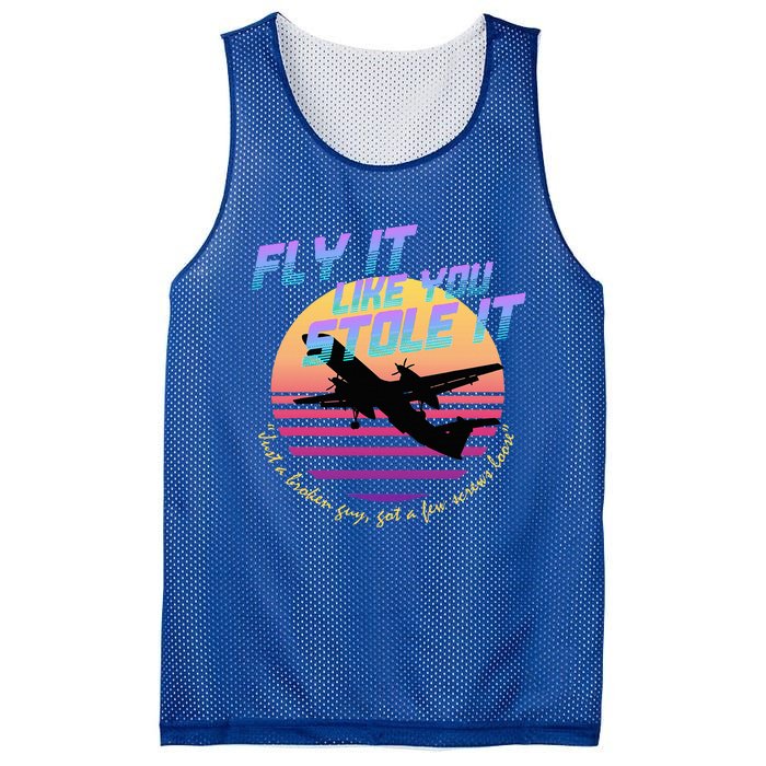 Fly It Like You Stole It Sky King Vaporwave Aesthetic Mesh Reversible Basketball Jersey Tank