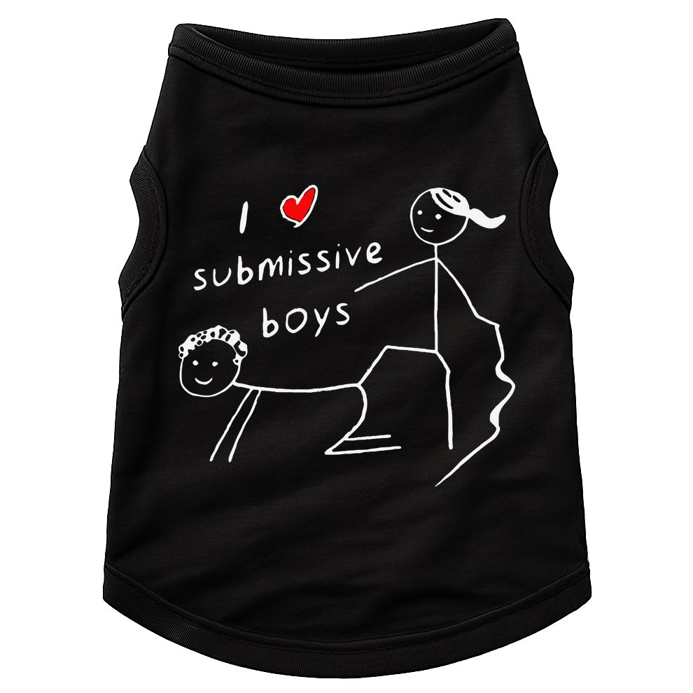 Funny I Love Submissive Boy I Heart Submissive Gift Doggie Tank