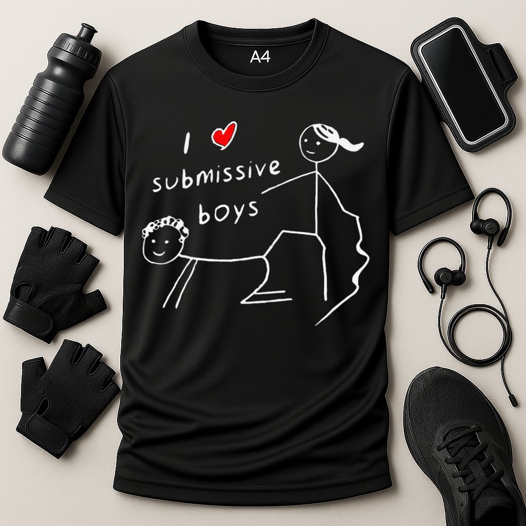 Funny I Love Submissive Boy I Heart Submissive Gift Cooling Performance Crew T-Shirt