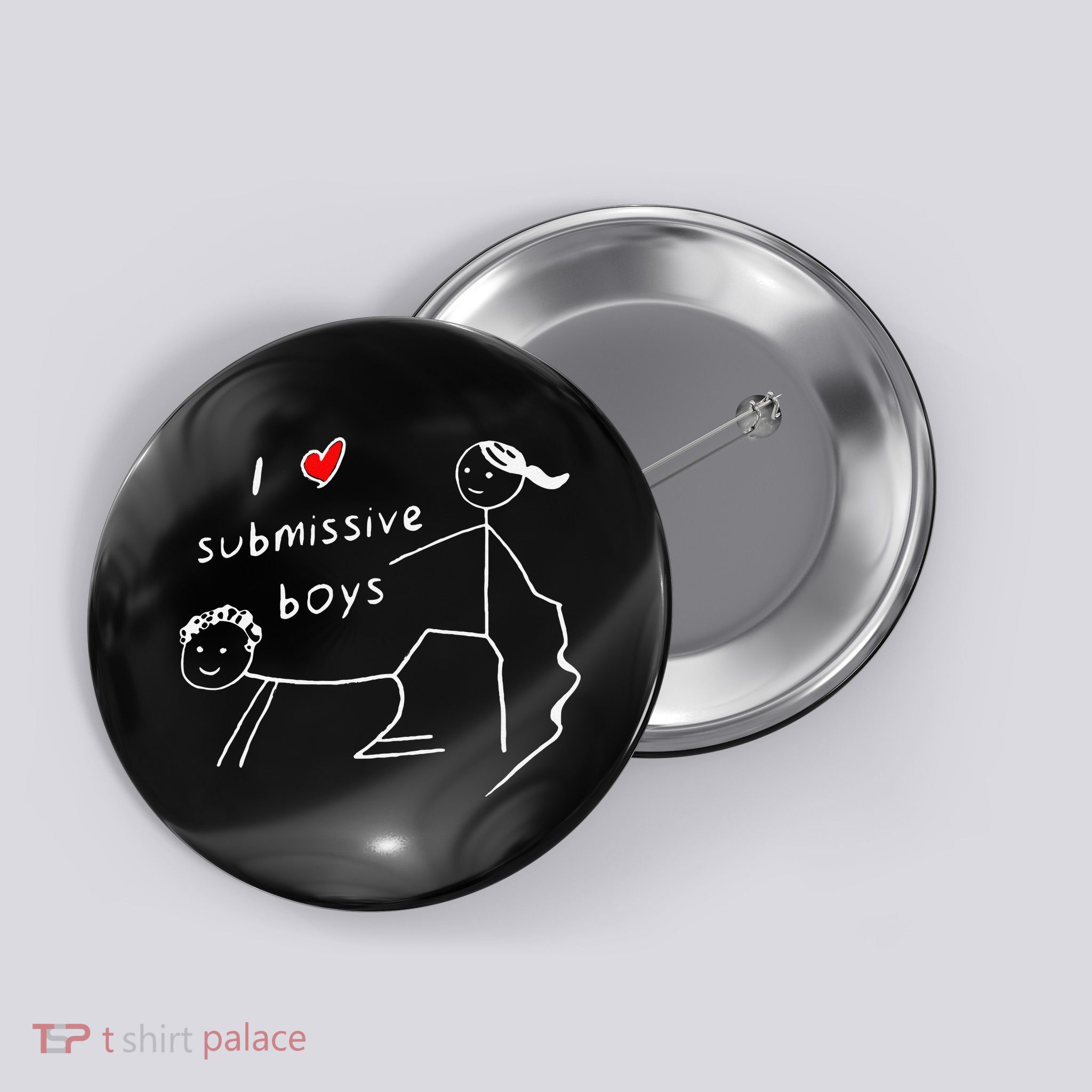 Funny I Love Submissive Boy I Heart Submissive Gift Button
