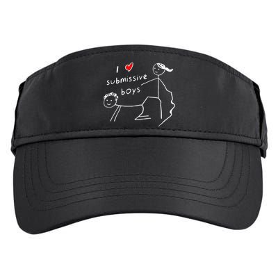 Funny I Love Submissive Boy I Heart Submissive Gift Adult Drive Performance Visor