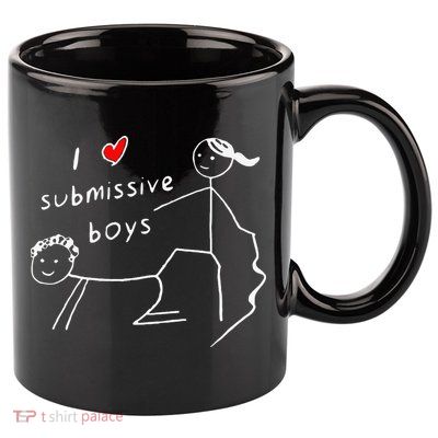 Funny I Love Submissive Boy I Heart Submissive Gift 11oz C Handle Ceramic Mug