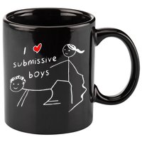 Funny I Love Submissive Boy I Heart Submissive Gift 11oz C Handle Ceramic Mug