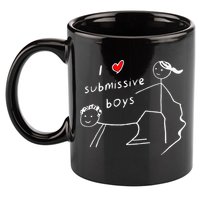 Funny I Love Submissive Boy I Heart Submissive Gift 11oz C Handle Ceramic Mug