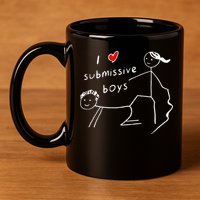 Funny I Love Submissive Boy I Heart Submissive Gift 11oz C Handle Ceramic Mug