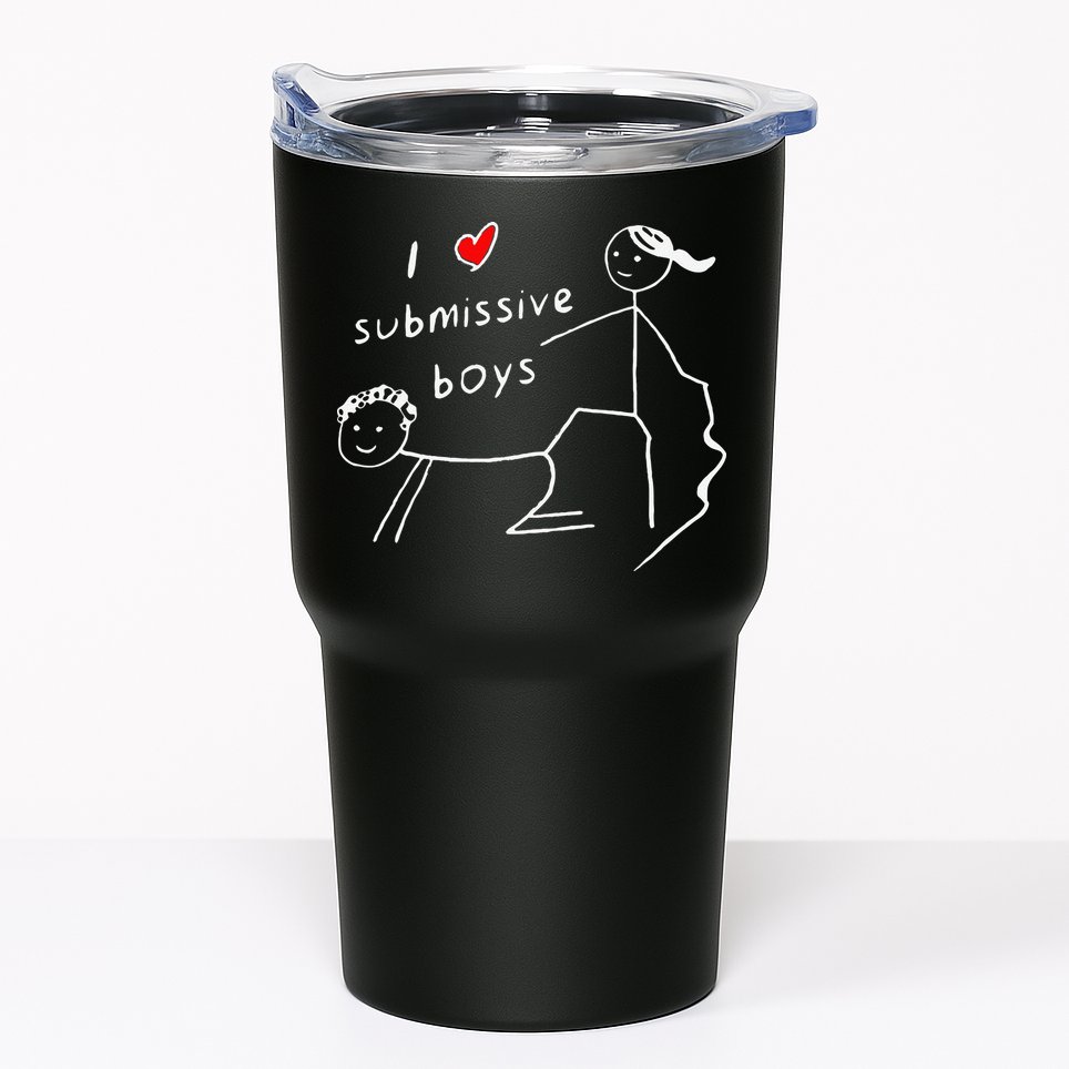 Funny I Love Submissive Boy I Heart Submissive Gift Tumbler
