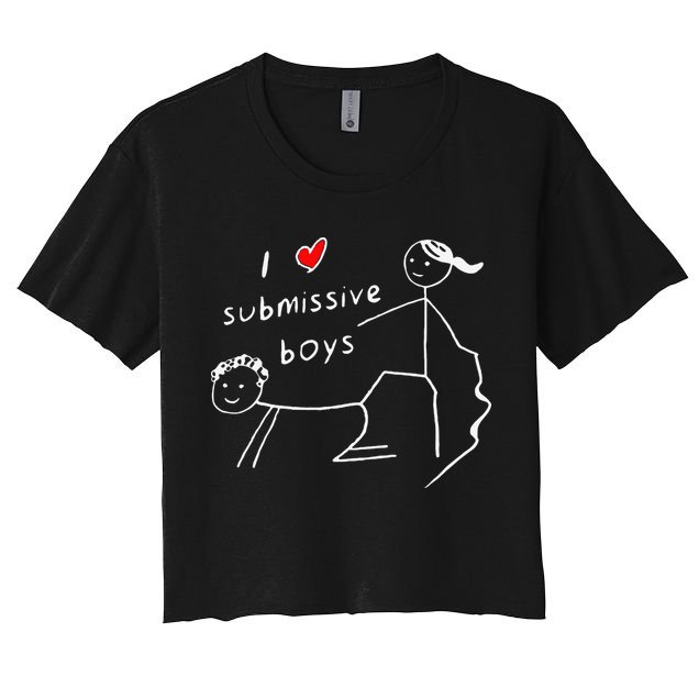 Funny I Love Submissive Boy I Heart Submissive Gift Crop Top