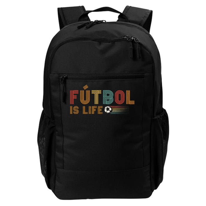 Futbol Is Life Football Lover Soccer Funny Vintage Daily Commute Backpack