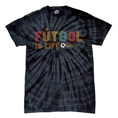 Futbol Is Life Football Lover Soccer Funny Vintage Tie-Dye T-Shirt