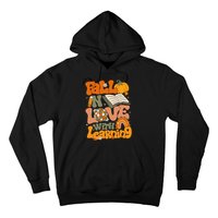 Fall In Love With Learning Autum Thanksgiving Teacher Hoodie