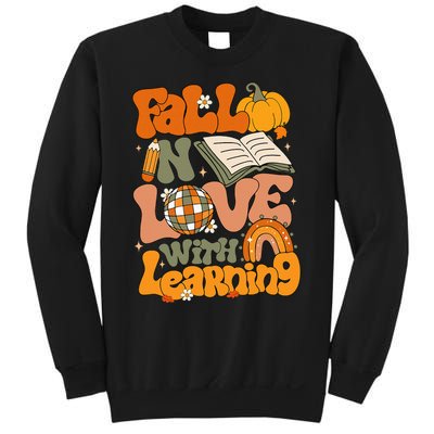 Fall In Love With Learning Autum Thanksgiving Teacher Sweatshirt