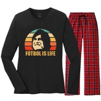 Futbol Is Life Women's Long Sleeve Flannel Pajama Set 