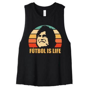 Futbol Is Life Women's Racerback Cropped Tank