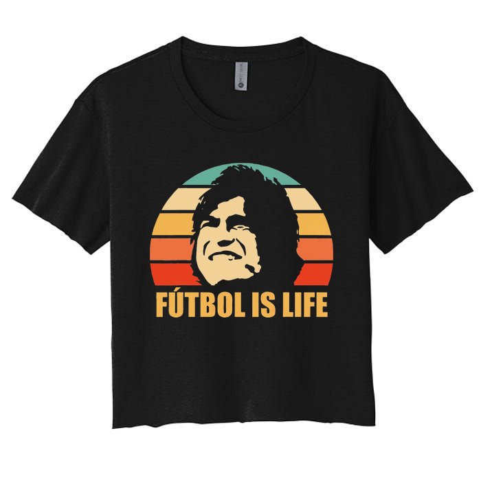 Futbol Is Life Women's Crop Top Tee