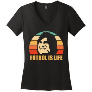 Futbol Is Life Women's V-Neck T-Shirt