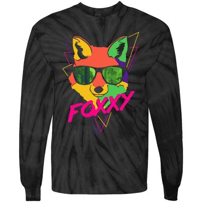 Fox I Love Fox Foxy Foxxy Tie-Dye Long Sleeve Shirt