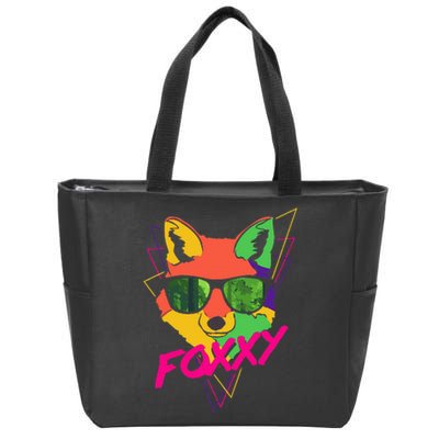 Fox I Love Fox Foxy Foxxy Zip Tote Bag