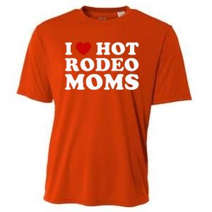 Funny I Love Hot Rodeo Moms I Heart Cowboy Rodeo Mom Cooling Performance Crew T-Shirt