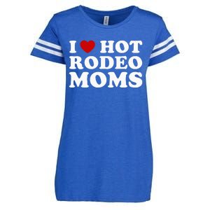 Funny I Love Hot Rodeo Moms I Heart Cowboy Rodeo Mom Enza Ladies Jersey Football T-Shirt