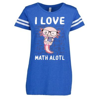 Funny I Love Math Alotl Mathematics Enza Ladies Jersey Football T-Shirt