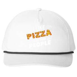 Funny I Like Pizza More Than People Gift Snapback Five-Panel Rope Hat