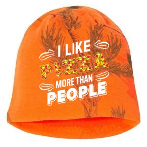 Funny I Like Pizza More Than People Gift Kati - Camo Knit Beanie