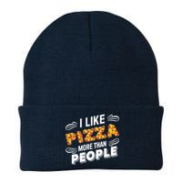 Funny I Like Pizza More Than People Gift Knit Cap Winter Beanie