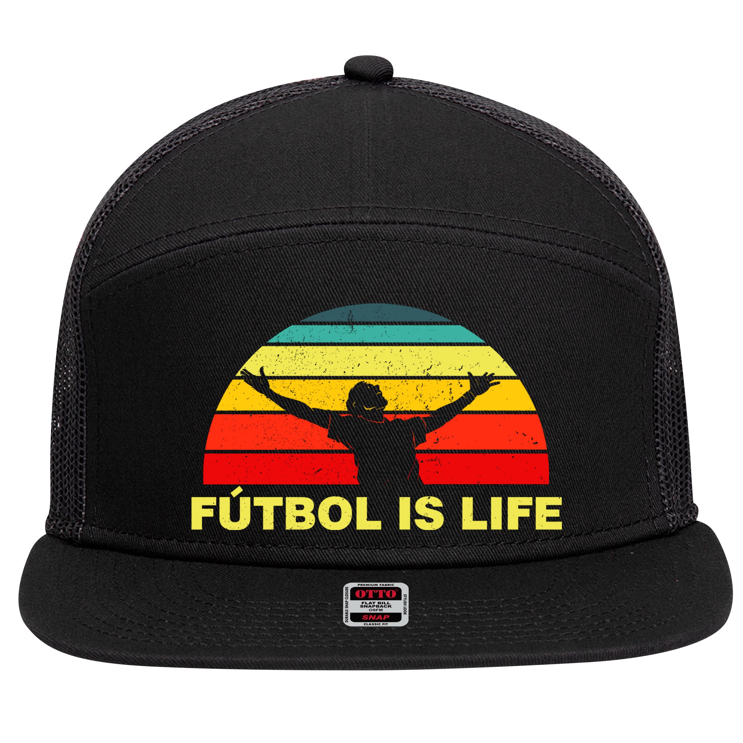 Futbol Is Life 7 Panel Mesh Trucker Snapback Hat