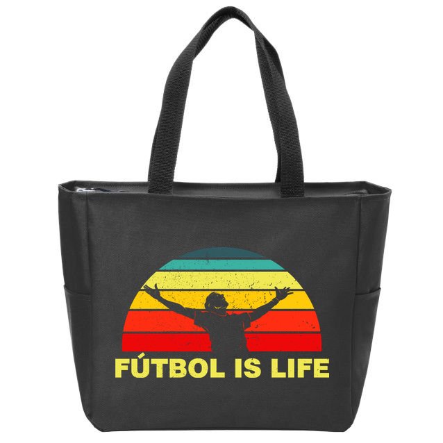 Futbol Is Life Zip Tote Bag