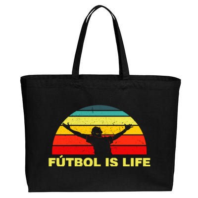 Futbol Is Life Cotton Canvas Jumbo Tote