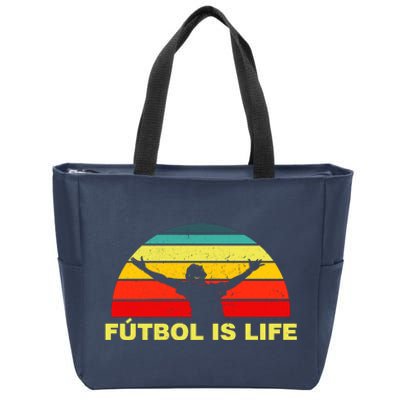 Futbol Is Life Zip Tote Bag