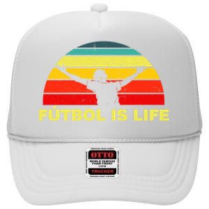 Futbol Is Life High Crown Mesh Back Trucker Hat