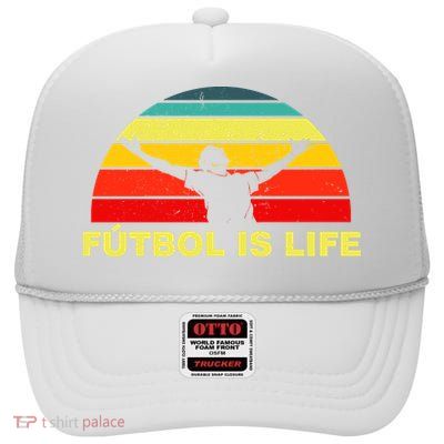 Futbol Is Life High Crown Mesh Back Trucker Hat