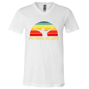 Futbol Is Life V-Neck T-Shirt