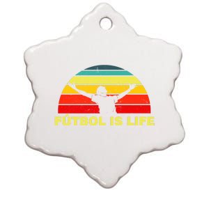 Futbol Is Life Ceramic Star Ornament