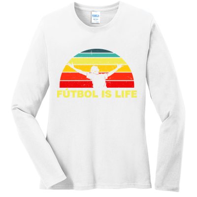 Futbol Is Life Ladies Long Sleeve Shirt