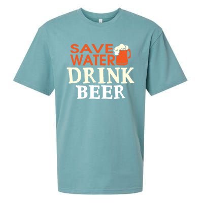 Funny Ing Lover Tees Gift Save Water Beer Gift Sueded Cloud Jersey T-Shirt