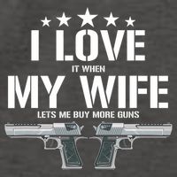 Funny I Love It When My Wife Lets Me Buy More Guns Husband Vector Backpack